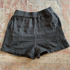 Madewell Gray Cotton Gauzy Shorts